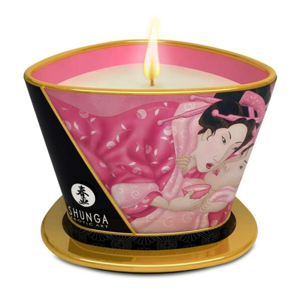 shunga vela de masaje rosa