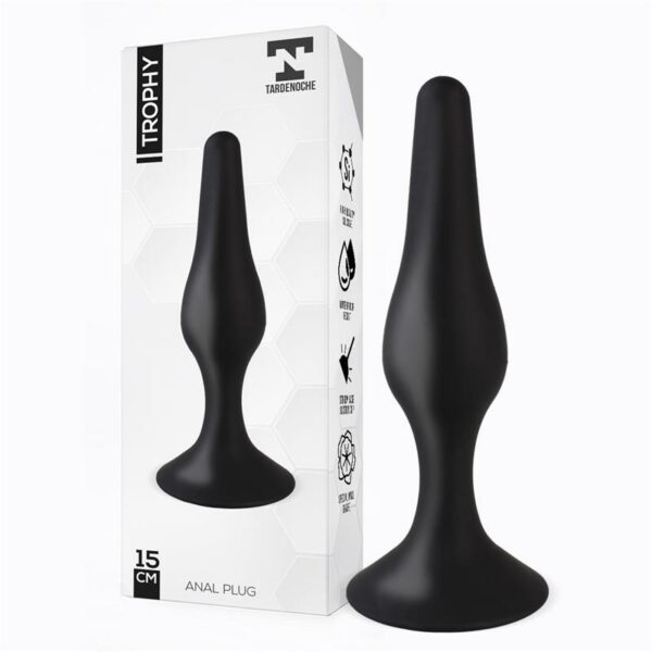 plug anal 15-cm silicona-negro